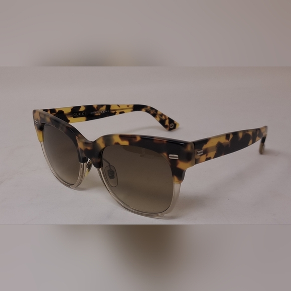 Gucci Women's Sunglasses Spotted Havana Oval Brown Gradient GG 3744/S 52-19-145 - Picture 13 of 16